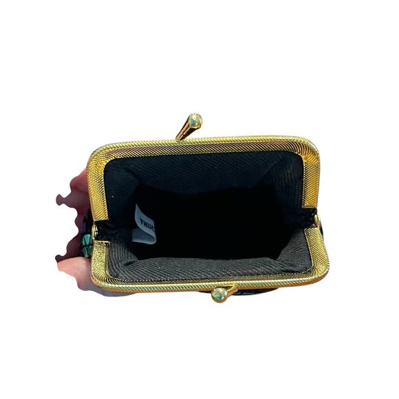 Vintage Unbranded Multi Color Floral Beaded Crossbody Bag and Change Purse - Picture 4 of 15